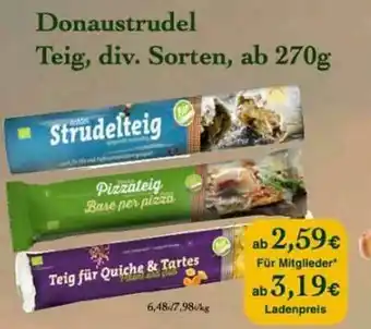 LPG Biomarkt Donaustrudel Teig Angebot