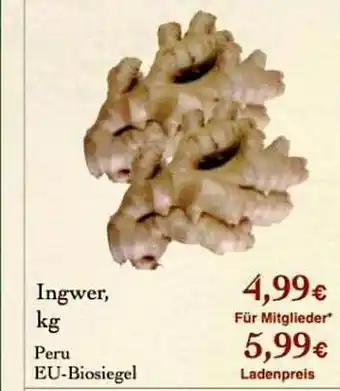 LPG Biomarkt Ingwer Angebot