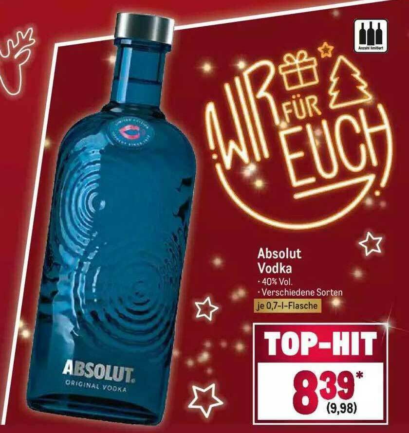 Absolut Vodka Angebot bei METRO