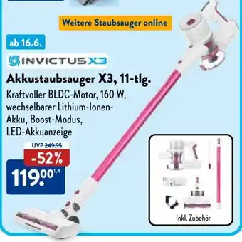 Aldi Nord Akkustaubsauger Invictus X3 Angebot