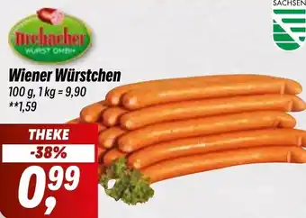 Simmel Drebacher Wiener Würstchen 100 g Angebot