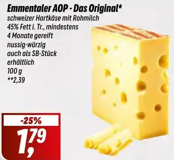 Simmel Emmentaler AOP-Das Original 100 g Angebot