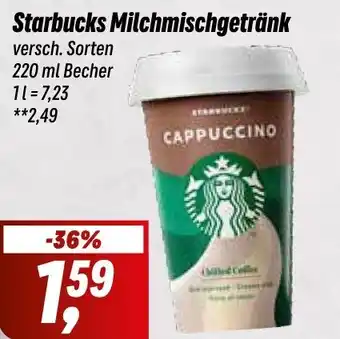 Simmel Starbucks Milchmischgetränk 220 ml Becher Angebot