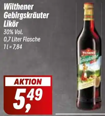 Simmel Wilthener Gebirgskräuter Likör 0,7 Liter Flasche Angebot