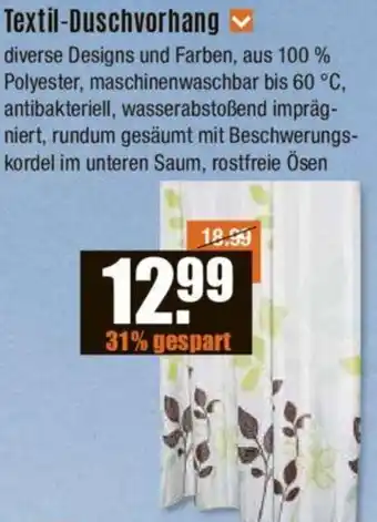 V Baumarkt Textil-Duschvorhang Angebot