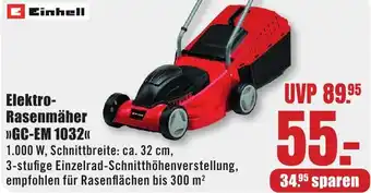 B1 Discount Baumarkt Einhell Elektro-Rasenmäher GC-EM 1032 Angebot