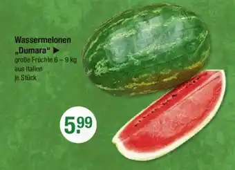 V Markt Wassermelonen „Dumara" große Früchte 6 – 9 kg aus Italien je Stück Angebot