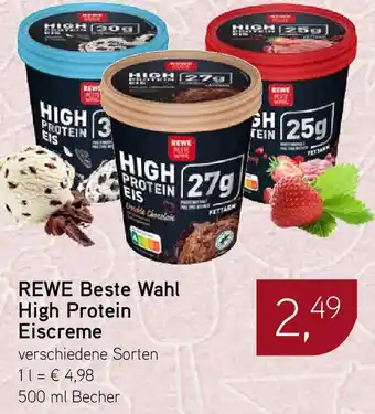 Dornseifer REWE Beste Wahl High Protein Eiscreme 500 ml Becher Angebot