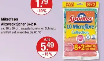 V Markt Spontex Mikrofaser Allzwecktücher 8+2 Angebot