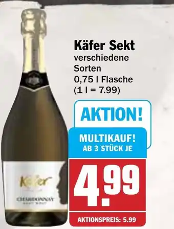 AEZ Käfer Sekt 0,75 l Flasche Angebot