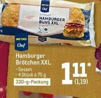 METRO Hamburger Brötchen Xxl Angebot