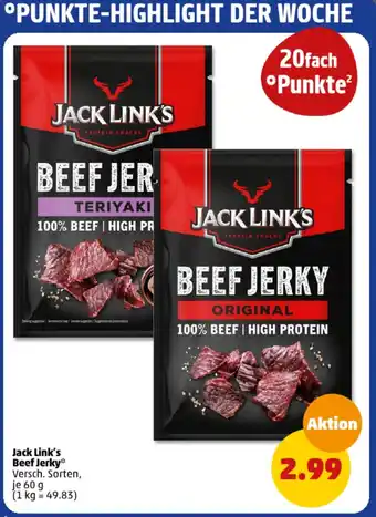 PENNY Jack Link's Beef Jerky 60 g Angebot