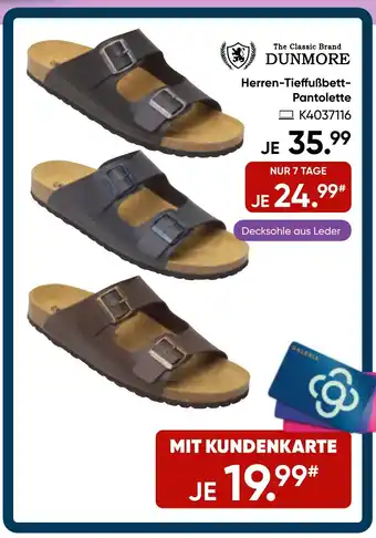 Galeria DUNMORE Herren-Tieffußbett Pantolette Angebot