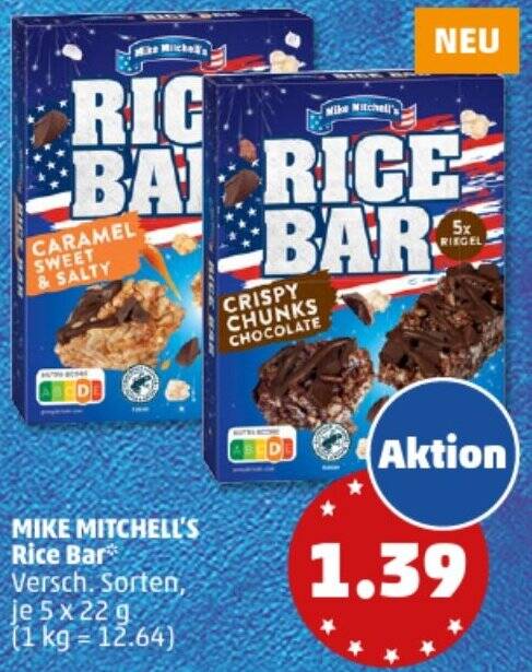 MIKE MITCHELL'S Rice Bar 5x22 g Angebot bei PENNY