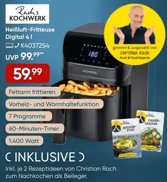 Galeria Rachs KOCHWERK Heißluft-Fritteuse Digital 4 L Angebot
