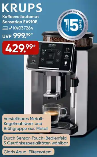 Galeria KRUPS Kaffeevollautomat Sensation EA910E Angebot