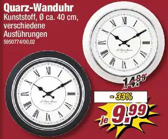 Poco Quarz-Wanduhr Angebot