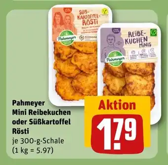 REWE Pahmeyer Mini Reibekuchen oder Süßkartoffel Rösti je 300-g-Schale Angebot