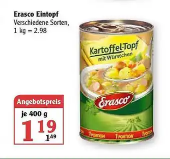 Globus Erasco Eintopf Angebot