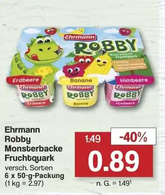 Famila Nord West Ehrmann Robby Monsterbacke Fruchtquark Angebot