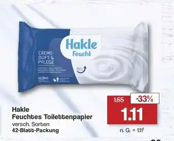 Famila Nord West Hakle Feuchtes Toilettenpapier Angebot