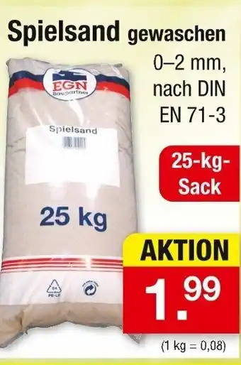 Zimmermann Spielsand gewaschen Angebot