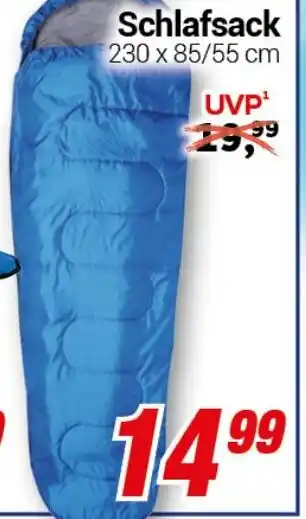 CENTERSHOP Schlafsack 230 x 85/55 cm Angebot