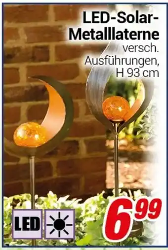 CENTERSHOP LED-Solar- Metalllaterne Angebot