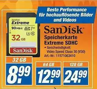 Expert Technomarkt Sandisk Speicherkarte Extreme Sdhc Angebot