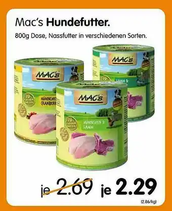 MegaZoo Mac's Hundefutter Angebot