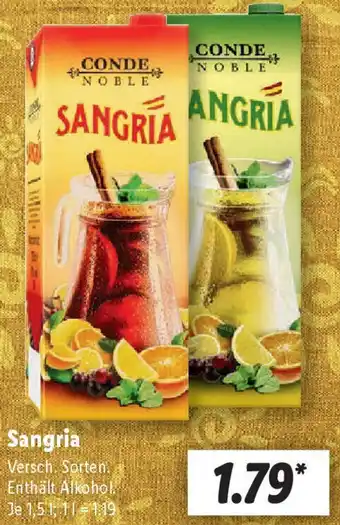 Lidl Sangria 1,5 L Angebot