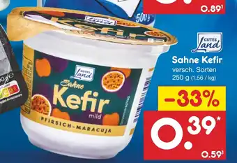 Netto Marken-Discount GUTES Land Sahne Kefir versch. Sorten 250 g Angebot