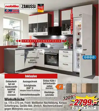 Poco Nobilia oder zanussi winkelküche Angebot