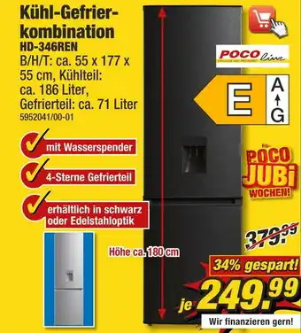 Poco Poco line kühl-gefrierkombination hd-346ren Angebot