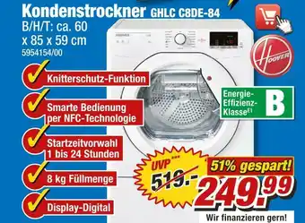 Poco Hoover kondenstrockner ghlc c8de-84 Angebot