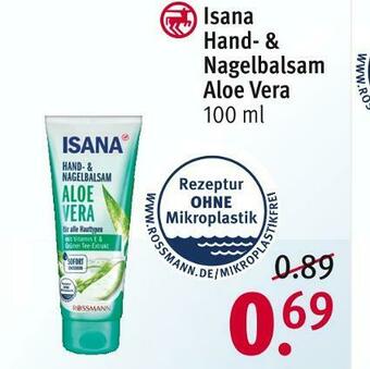 Rossmann Isana hand- & nagelbalsam aloe vera Angebot