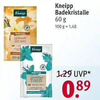 Rossmann Kneipp badekristalle Angebot