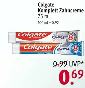 Rossmann Colgate komplett zahncreme Angebot