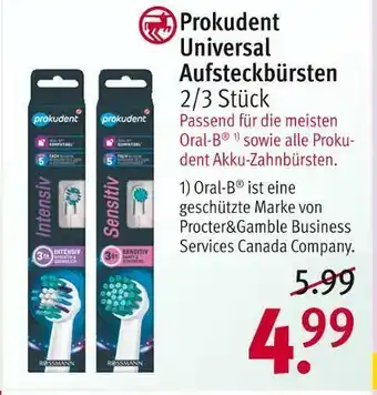 Rossmann Oral-b prokudent universal aufsteckbürsten Angebot