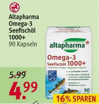 Rossmann Altapharma omega-3 seefischöl 1000+ Angebot