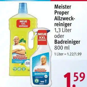 Rossmann Meister proper allzweckreiniger oder badreiniger Angebot