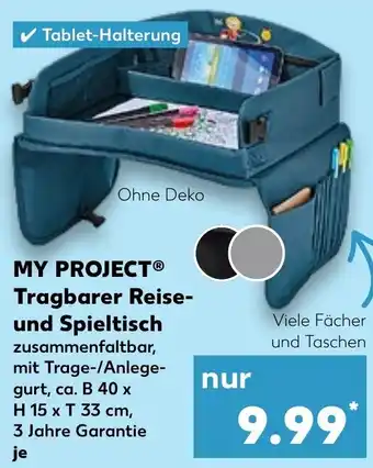 Kaufland MY PROJECT Tragbarer Reise und Spieltisch Angebot