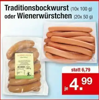 Zimmermann Traditionsbockwurst oder wienerwürstchen Angebot