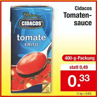 Zimmermann Cidacos tomatensauce Angebot