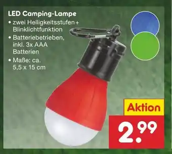 Netto Marken-Discount LED Camping-Lampe Angebot