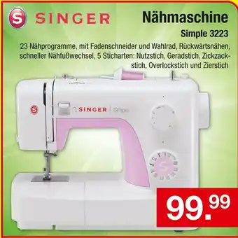 Zimmermann Singer nähmaschine simple 3223 Angebot