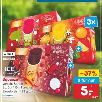 Netto Marken-Discount ICE fantasy Squeeze versch. Sorten 3 für nur Angebot