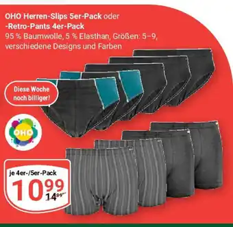 Globus OHO Herren-Slips 5er-Pack oder -Retro-Pants 4er-Pack Angebot