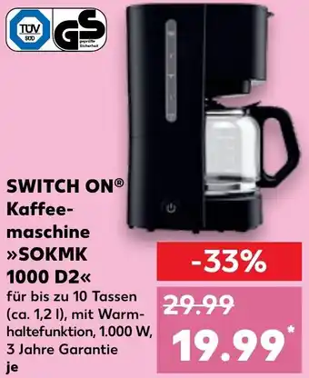 Kaufland SWITCH ON Kaffeemaschine SOKMK 1000 D2 Angebot