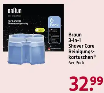 Rossmann Braun 3-in-1 Shaver Care Reinigungskartuschen 6er Pack Angebot